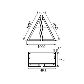 Изображение 2 LED светильник Ledua Дельта треугольник 72W 5400lm 6000К  220V Black на 72 Вт
