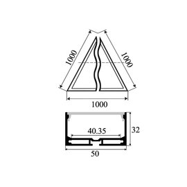 Изображение 2 LED светильник Ledua Дельта треугольник 72W 5400Lm 4000К 220V алюминий + пластик