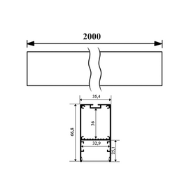 Изображение 3 Светодиодный LED светильник Ledua N44-2000 72W 7200lm 4500K 220V White