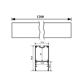 Зображення 3 LED світильник Ledua N44-1200 43,2W 4320lm 6500K 220V Black для приміщень