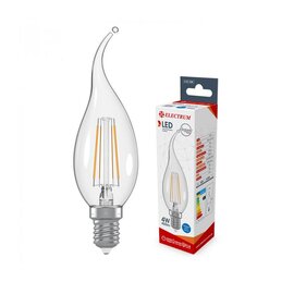 Зображення  Світлодіодна лампочка Electrum Filament A-LC-1368 4W E14 4000K з цоколем Е14