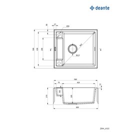 Зображення 2 Мийка для кухні Deante Magnetic, ZRM_T103