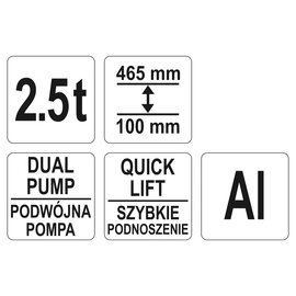 Изображение 3 Домкрат Yato 2.5 т 100-465 мм - YT-17205