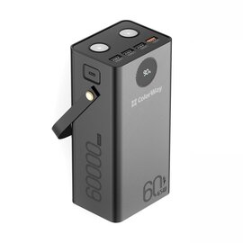 Зображення  Універсальна мобільна батарея ColorWay Powerful 60000mAh Black &mdash; CW-PB600LPA5BK-PDD