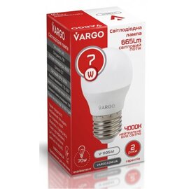Зображення 2 Світлодіодна LED лампочка Vargo V-110541 G45 7W 4000K E27