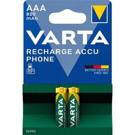 Зображення  Акумулятор Varta NI-MH Phone AAA 800 мАч, 2 шт.