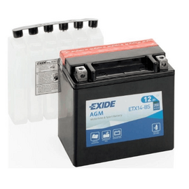 Зображення  Свинцево-кислотний акумулятор Exide ETX14-BS
