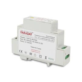 Зображення  Блок живлення для камер Faraday Electronics 15W/36-60V/DIN пластмасовий