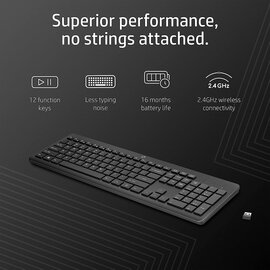 Изображение 5 Клавиатура HP 230 WL Ukr black &mdash; 3L1E7AA