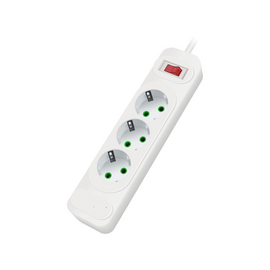 Зображення  Мережевий фільтр Voltronic F23, 3 р. EU, 2 м, White 3 розеток