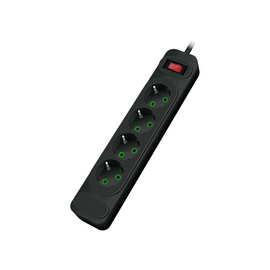 Зображення  Мережевий фільтр Voltronic F24, 4 р. EU, 2 м, Black 4 розеток
