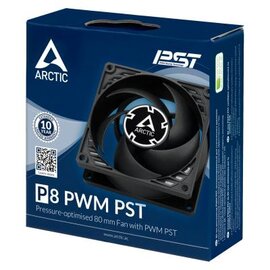 Изображение 6 Охлаждение для корпуса Arctic P8 PWM PST Black - ACFAN00150A