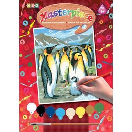 Изображение  Развивающий Sequin Art Painting by numbers Junior Пингвины - SA0033