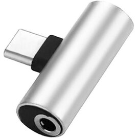 Изображение  Адаптер XoKo USB Type-C - AUX mini jack 3.5 мм 2 в 1 &mdash; AC-205-SLV