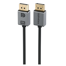 Зображення  Promate DPLink DisplayPort - DisplayPort v.2.0, (M/M), 2 м, Black - dplink-16k.black