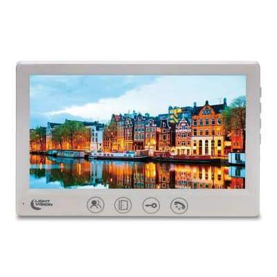 Зображення 2 Домофонна система LightVision Amsterdam FHD White + RIO FHD (RF) White, Колір (домофон + панель): білий + білий