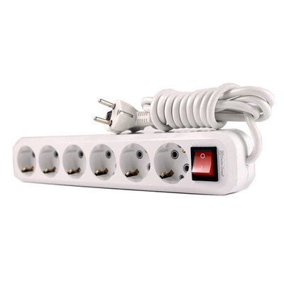Зображення  Мережевий фільтр ElectroHouse EH-2250 2m White