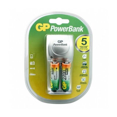 Зображення  Зарядка для батарейок GP Batteries PB25 + 2x2700мA AA R6 1.2V