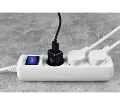 Зображення 3 2E 2E-U03ESM1.5 1.5m White 3 розеток