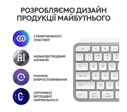 Изображение 6 Клавиатура Logitech MX Keys S Pale Grey