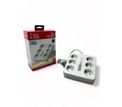 Зображення 2 XoKo XK-SP-6-4-2-WH 6 розеток
