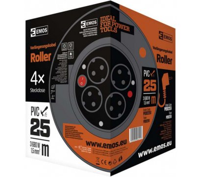 Изображение 4 Сетевая катушка Emos P092251, 25 м, Black