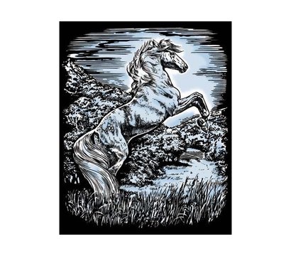 Изображение 2 Развивающий Sequin Art Artfoil Silver Жеребец - SA1033