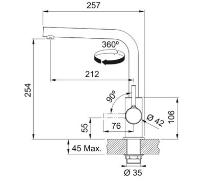 Изображение 2 Смеситель Franke Lina L Shape, 115.0693.393