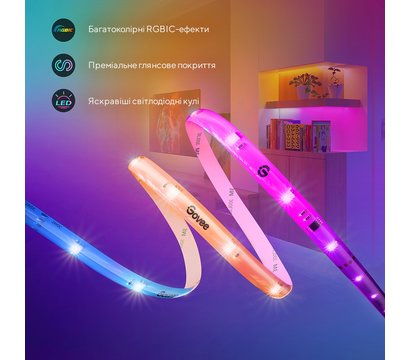 Изображение 7 Wi-Fi + Bluetooth лента Govee H619С RGBIC Basic Wi-Fi + Bluetooth LED Strip Light With Protective Coating 10м White