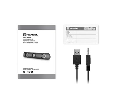 Зображення 8 Акустична система 2.0 REAL-EL S-170 Black