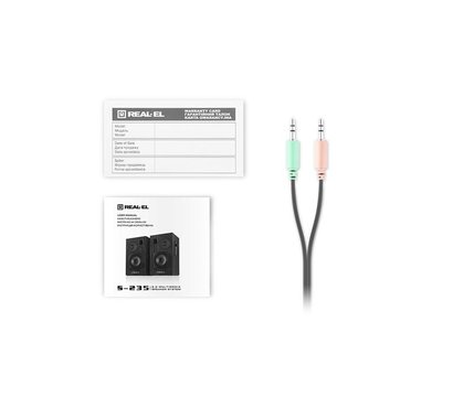 Зображення 9 Акустична система 2.0 REAL-EL S-235 Black