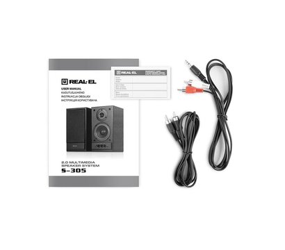Зображення 9 Акустична система 2.0 REAL-EL S-305 Black