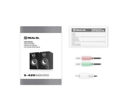 Зображення 9 Акустична система 2.0 REAL-EL S-420 Black