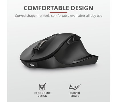 Зображення 11 Миша Trust Voxx Rechargeable Ergonomic, WL Black — 23731