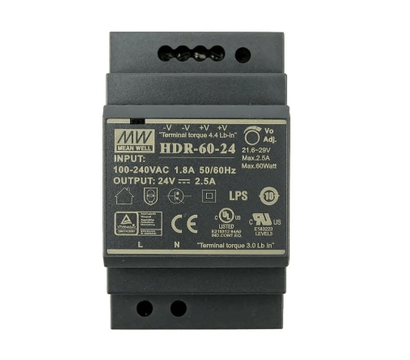 Изображение 2 Блок питания Mean Well HDR-60-24 на 2.5 А