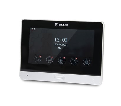 Изображение 5 Комплект видеодомофона Bcom BD-760FHD/T Silver + BT-400FHD Silver, Цвет (домофон + панель): серебряный + серебряный