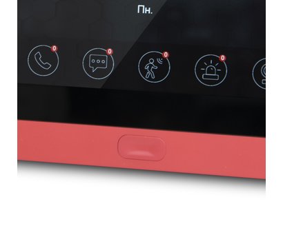 Изображение 6 Комплект видеодомофона Bcom BD-760FHD/T Red + BT-400FHD Black, Цвет (домофон + панель): красный + черный