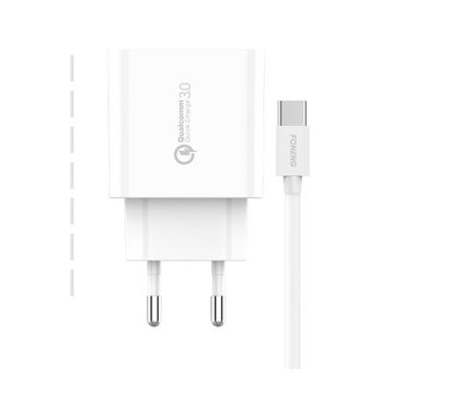 Зображення 2 Зарядний пристрій Foneng EU46 QC3.0 Charger (1USBх3A) White + кабель USB Type C — EU46-CH-TC