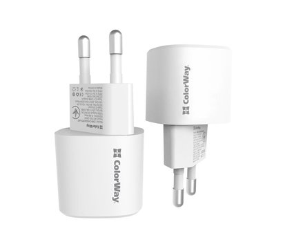 Зображення 3 Зарядний пристрій ColorWay GaN PD Port USB PPS White — CW-CHS043PD-WT