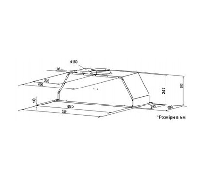 Изображение 2 Вытяжка Interline SWAY BL A/60 GL/S