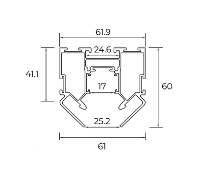 Изображение 2 Шинопровод для светильников Prolum 751003, P23, 1м