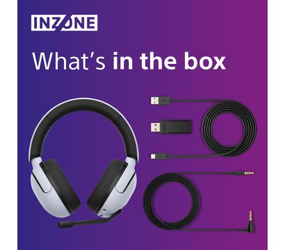 Зображення 2 Навушники Sony Inzone H5 Wireless, Mic, White — WHG500W.CE7 геймерські