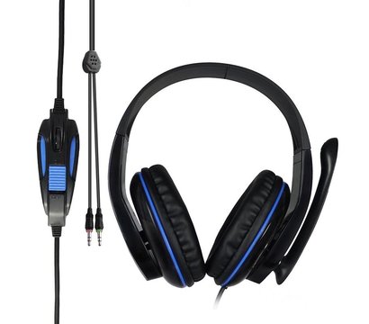 Изображение 4 Наушники Sades SA-701 Black/Blue поворотный