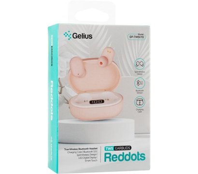 Изображение 4 Наушники Gelius Pro Reddots TWS Earbuds GP-TWS010 Pink — 00000082298 встроенный в корпус