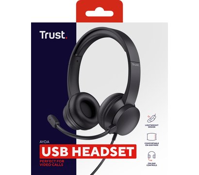 Зображення 5 Навушники Trust Ayda, USB-A, Black - 25088 гарнітури для ПК