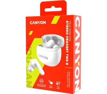 Изображение 5 Наушники Canyon TWS-8 White — CNS-TWS8W для телефона