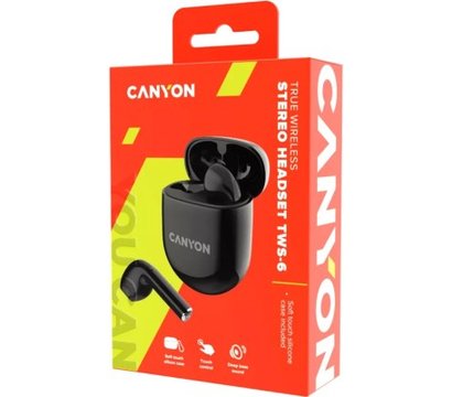 Изображение 6 Наушники Canyon TWS-6 Black — CNS-TWS6B для телефона