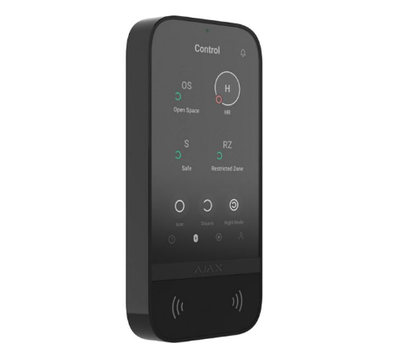 Зображення 3 Клавіатура Ajax KeyPad TouchScreen Black, Колір: чорний