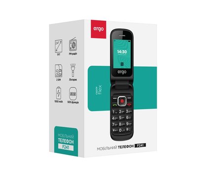 Зображення 5 Мобільний телефон Ergo F241 Dual Sim Black