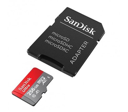 Изображение 2 Карта памяти SanDisk MicroSDXC 256GB Class 10 + SD-adapter - SDSQUAC-256G-GN6MA